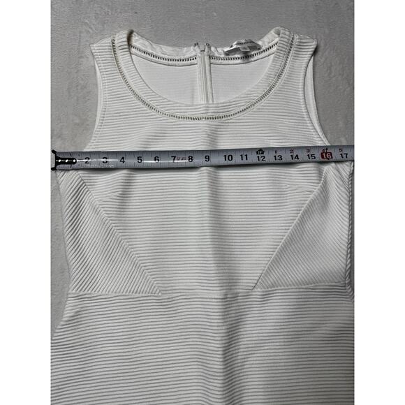 Brooks Brothers Ivory Knit Skater Dress Womens 12 Classic Fit Stealth Wealth - Picture 7 of 7